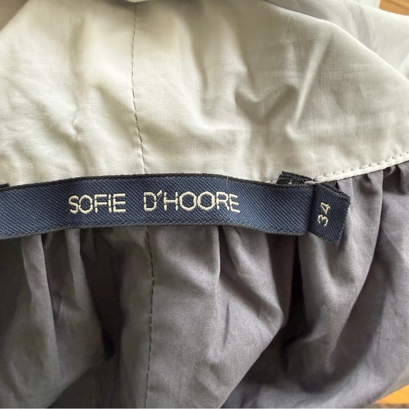 Sofie D’Hoore Grey Balloon Top 100% Cotton Belgian Designer Size 34 - Picture 2 of 5